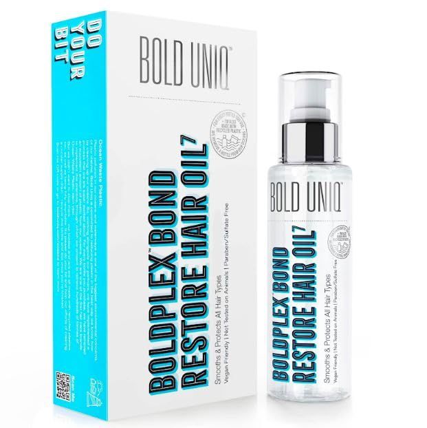 Boldplex 7 Hair Oil for Dry &amp; Damaged Hair - Adds Shine, Strengthens, Smooths Split Ends &amp; Frizz, Moisturizes &amp; Nourishes. Weightless Hair Treatment Oil For Curly, Frizzy &amp; Coarse Hair - 3.38 FlOz