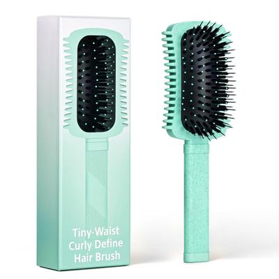 Curly Hair Brush Defining, Volume Brush for Curly Hair, Curl Defining Brush, Shaping and Styling Women&#39;s Curls (Green 1PC)