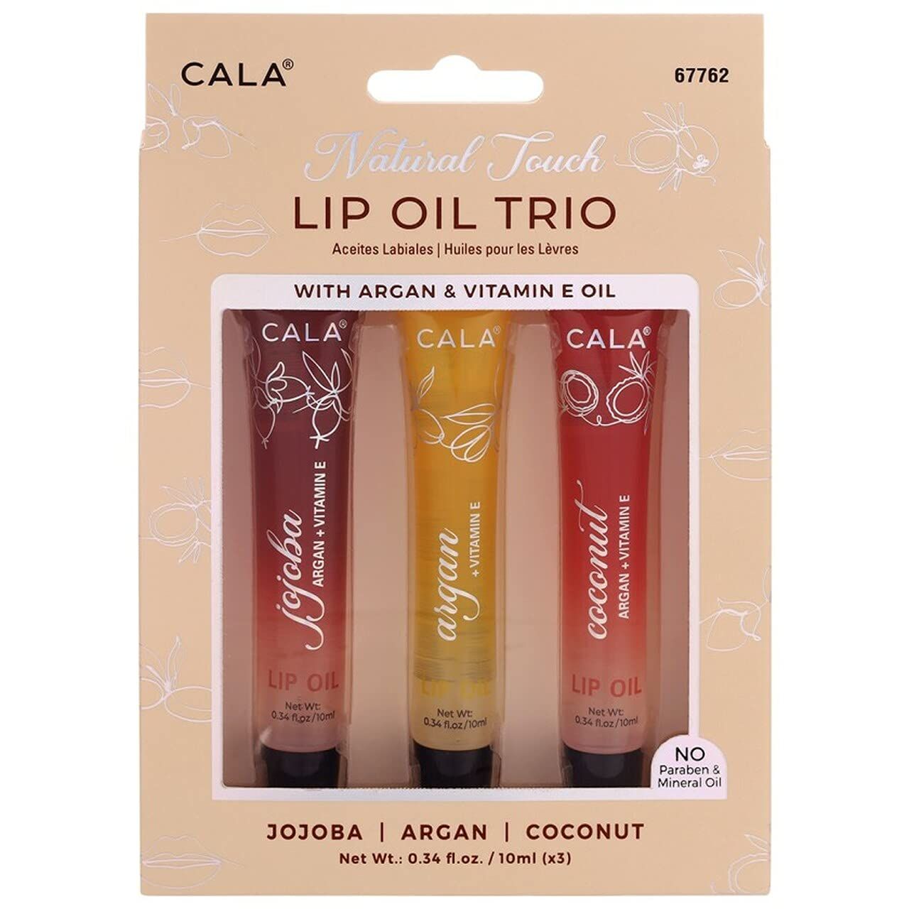 Feel Foxy LIP OIL TRIO JOJOBA, ARAGON, COCONUT