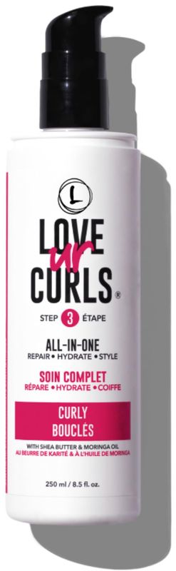 Love Ur Curls - LUS All in One Curl Cream Styler, Anti Frizz Curling Cream for Curly Hair, Repair, Define, Hydrate &amp; Style with Shea Butter, 250mL