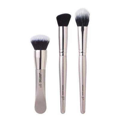 e.l.f. Putty Tools Trio, Set Of 3 Face Makeup Brushes For Putty Products, Helps You Easily Blend Putty Primer, Blush &amp; Bronzer, Vegan &amp; Cruelty-Free