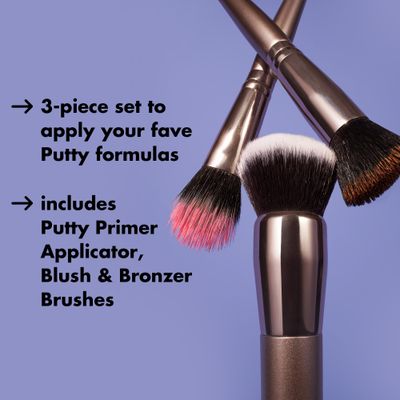 e.l.f. Putty Tools Trio, Set Of 3 Face Makeup Brushes For Putty Products, Helps You Easily Blend Putty Primer, Blush &amp; Bronzer, Vegan &amp; Cruelty-Free
