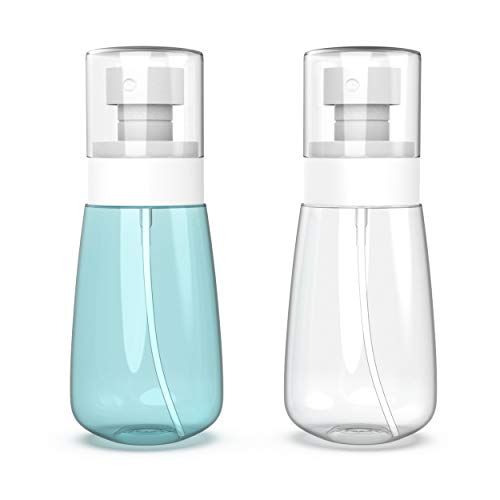 RELANOR Pack 2 Small Spray Bottle Travel Size 2oz60ml - Fine Mist Mini Empty Spray Bottles - Leak Proof - for Toners, Face &amp; Hair Mist