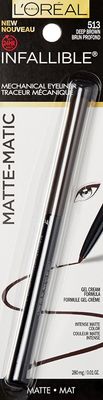 L'Oreal Paris Infallible Matte-Matic Mechanical Eyeliner, Deep Brown, 0.01 oz.