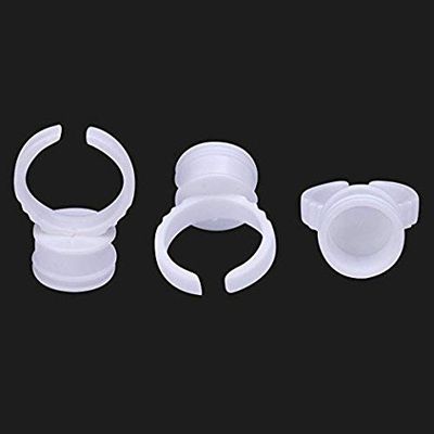 MADLUVV Professional Brow Artistry Ring Cups for Brow Makeup Ink Pigment &amp; Lash Extension Glue, 1.5cm - 100 Pieces