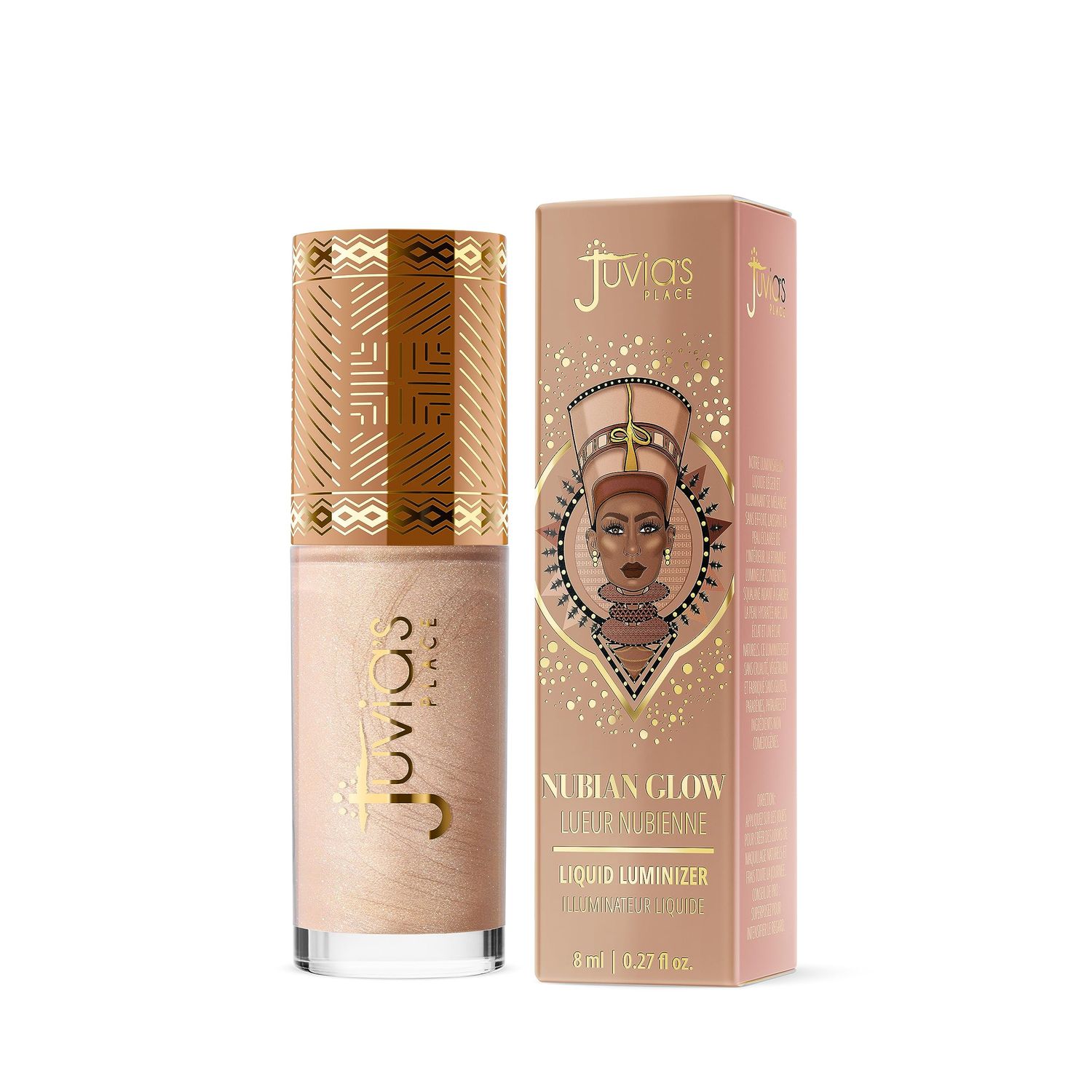 Juvia&#39;s Place Nubian Glow Liquid Luminizer - Star Struck, Radiant Highlighter Makeup Glowy Tint Daily Dewy Luminous Beauty Creamy Bronzing Skincare Radiating Brightening Natural Shine Face &amp; Cheeks