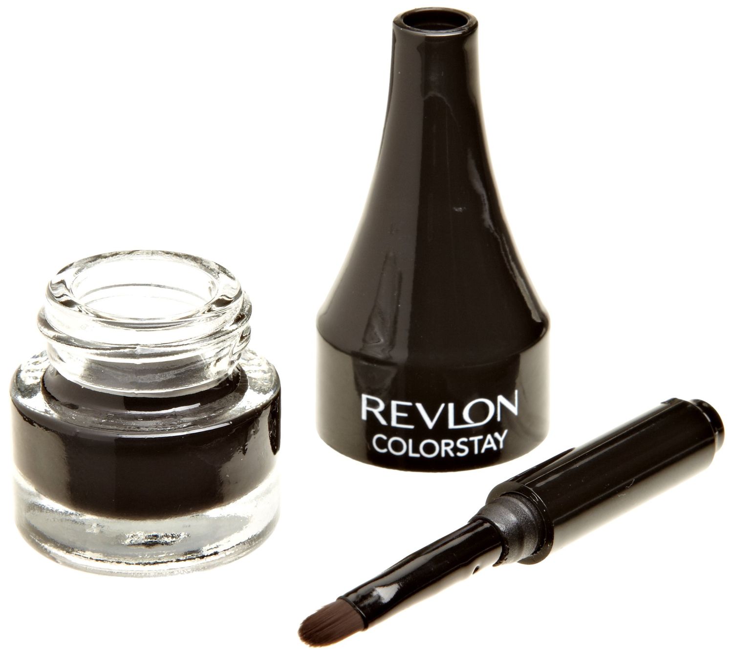 Revlon Crme Gel Eyeliner Crme, ColorStay Eye Makeup, Waterproof, Smudgeproof, Longwearing with Precision Brush Applicator, 001 Black, 0.01 Oz