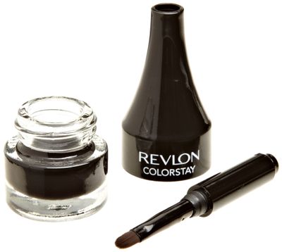 Revlon Crme Gel Eyeliner Crme, ColorStay Eye Makeup, Waterproof, Smudgeproof, Longwearing with Precision Brush Applicator, 001 Black, 0.01 Oz