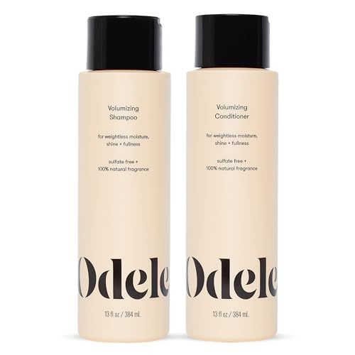 Odele Volumizing Sulfate-Free Shampoo &amp; Conditioner Set, Adds Moisture, Shine, and Fullness for Straight or Wavy Hair Types, 13 Fl Oz Each (2-Pack)