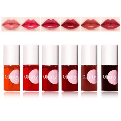 6 Colors Lip Tint Stain Set, Natural Moisturizing Lip Stain Long Lasting Waterproof Korean Lip Gloss, Multi-Use Lip &amp; Cheek Tint Mini Liquid Lipstick,Lightweight,Non-sticky,Transfer-Proof,Vivid Color