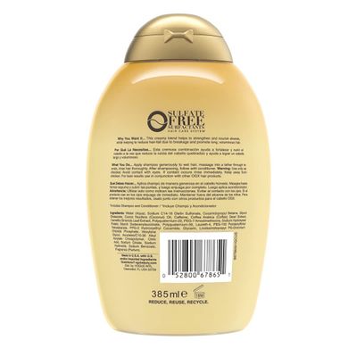 OGX Anti-Hair Fall  Coconut Caffeine Strengthening Shampoo with Caffeine, Coconut Oil &amp; Coffee Extract, 13 Fl Oz
