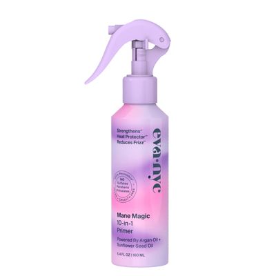 Eva NYC Mane Magic 10-in-1 Primer, Heat Protectant for Hair, Infused with Sunflower Seed and Argan Oil for Hair, Sulfate, Paraben &amp; Phthalate Free, 5.4 fl oz