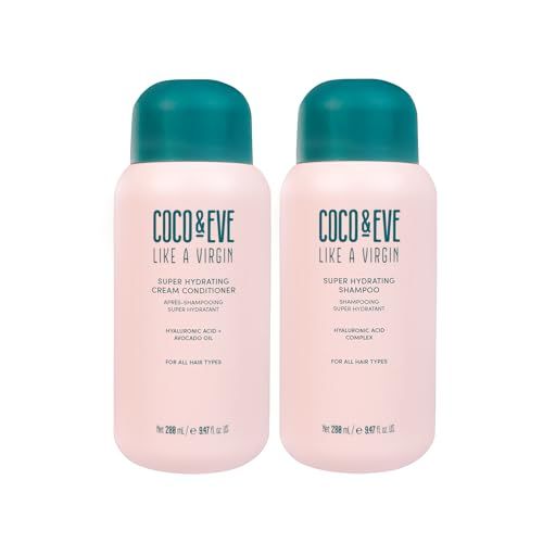 Coco &amp; Eve Like a Virgin Shampoo &amp; Conditioner Bundle Set - Natural, Sulfate free Hair Care with Argan Oil, Coconut and Avocado Oil | For Dry Damaged, Color Treated Hair | Anti Frizz (8.4 fl oz each)