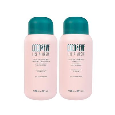 Coco &amp; Eve Like a Virgin Shampoo &amp; Conditioner Bundle Set - Natural, Sulfate free Hair Care with Argan Oil, Coconut and Avocado Oil | For Dry Damaged, Color Treated Hair | Anti Frizz (8.4 fl oz each)