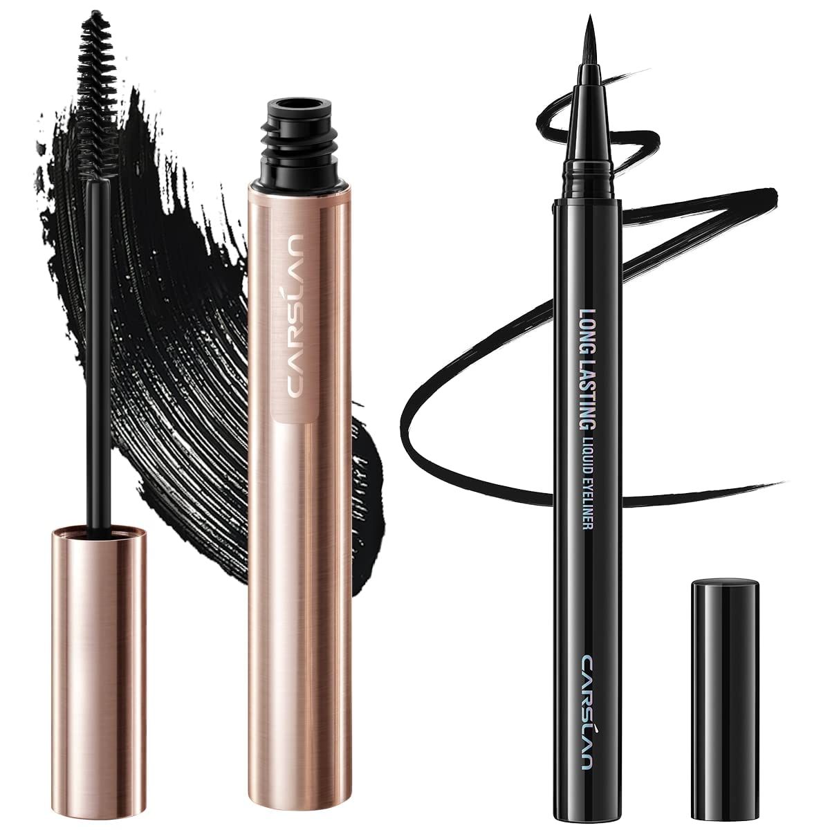 CARSLAN Volume Mascara Original Lengthening Mascara Cruelty Free Lash, No Flaking, No Clumping, Very Black (2-count)