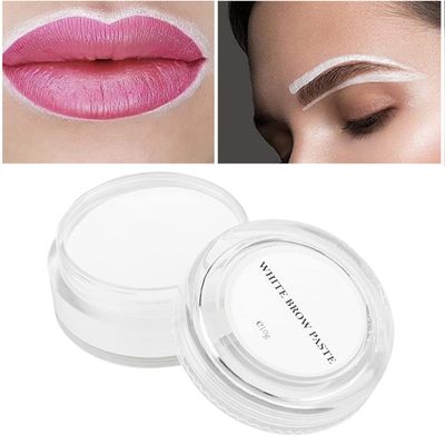 White Brow Paste 10g White Mapping Brow Paste for Permanent Makeup Eyebrows Design, Draw or Sketch the Shape Position Tool (1pc)