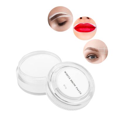 White Brow Paste 10g White Mapping Brow Paste for Permanent Makeup Eyebrows Design, Draw or Sketch the Shape Position Tool (1pc)