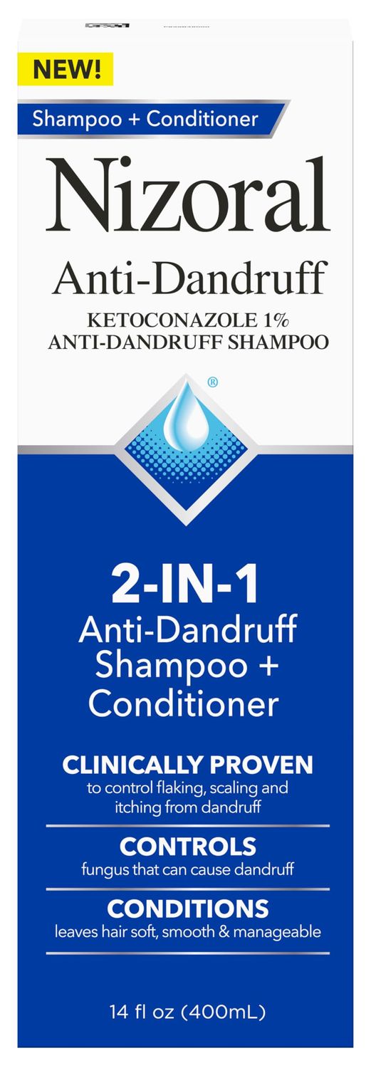 Nizoral 2-IN-1 Anti-Dandruff Shampoo &amp; Conditioner with 1% Ketoconazole, 14 fl oz