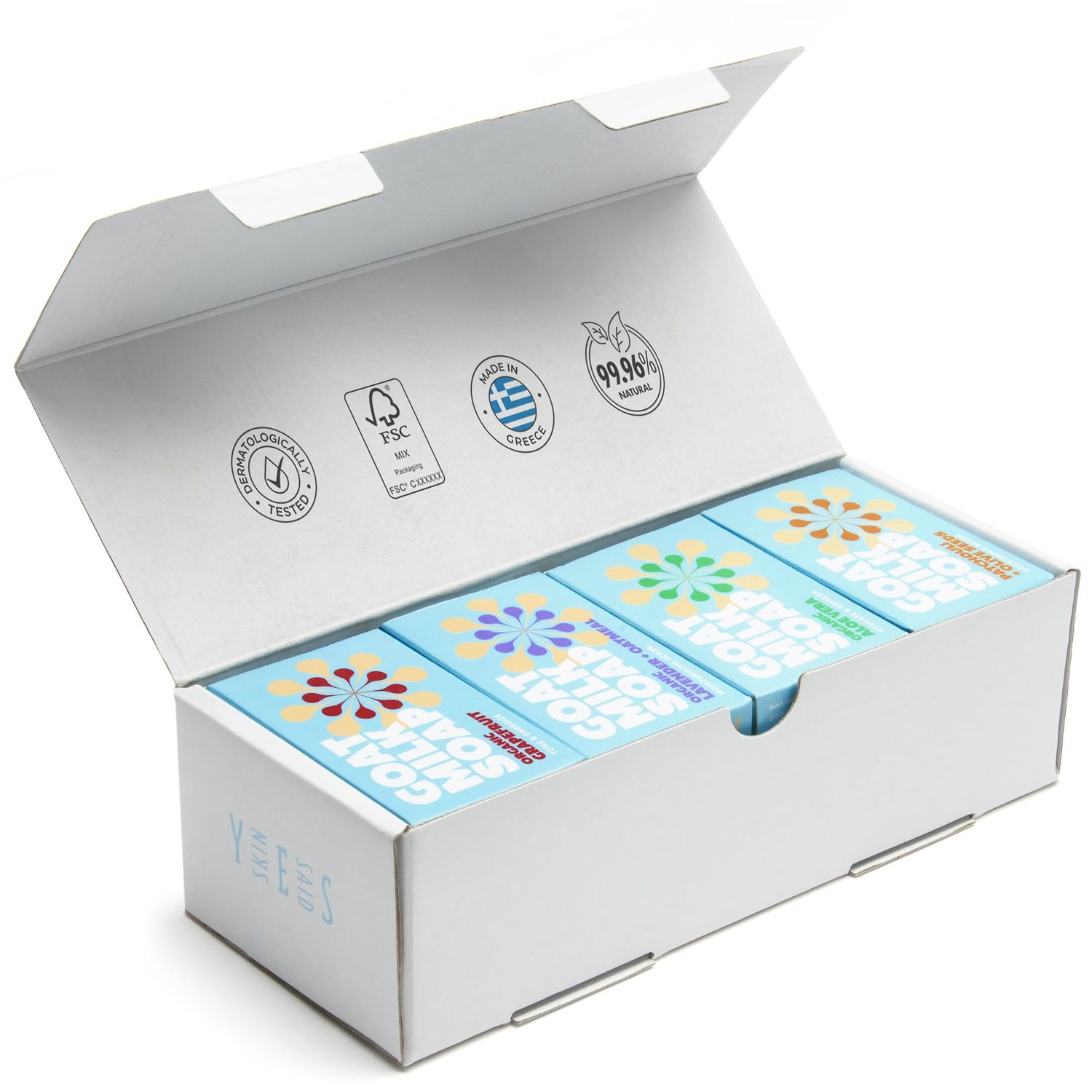 Skin Said Yes Goat Milk Soap Bars - Set of 8 Pieces - All Natural, Organic, Goats Milk Soap Bars - Nourishing, Ideal for Sensitive Skin - Perfect for Kids, Men, and Women of All Ages