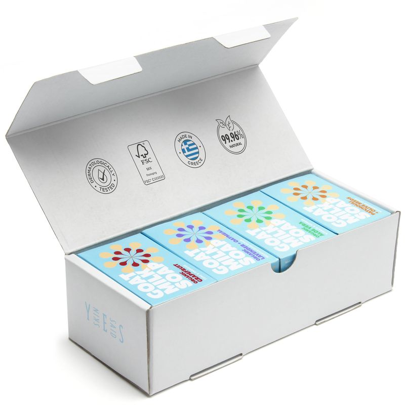 Skin Said Yes Goat Milk Soap Bars - Set of 8 Pieces - All Natural, Organic, Goats Milk Soap Bars - Nourishing, Ideal for Sensitive Skin - Perfect for Kids, Men, and Women of All Ages