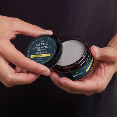Cremo Premium Barber Grade Hair Styling Palo Santo (Reserve Collection) Sculpting Clay, High Hold, Matte Finsh, 4 Oz