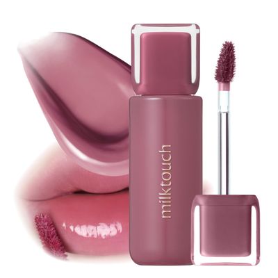 MILKTOUCH Jelly Fit Tinted Glow Tint | Stocking Stuffer | Viral Korean Lip Oil | Hydrating, Long-Lasting Tinted Lip Oil | Radiant Shine, Lightweight, Cruelty-Free | Holiday Gift (09 Pine Mauve)