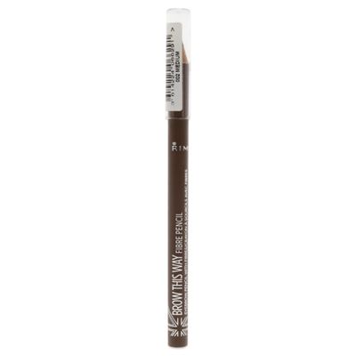 Rimmel Brow This Way Fibre Pencil, Medium Brown, 0.05 Ounce (1 count)