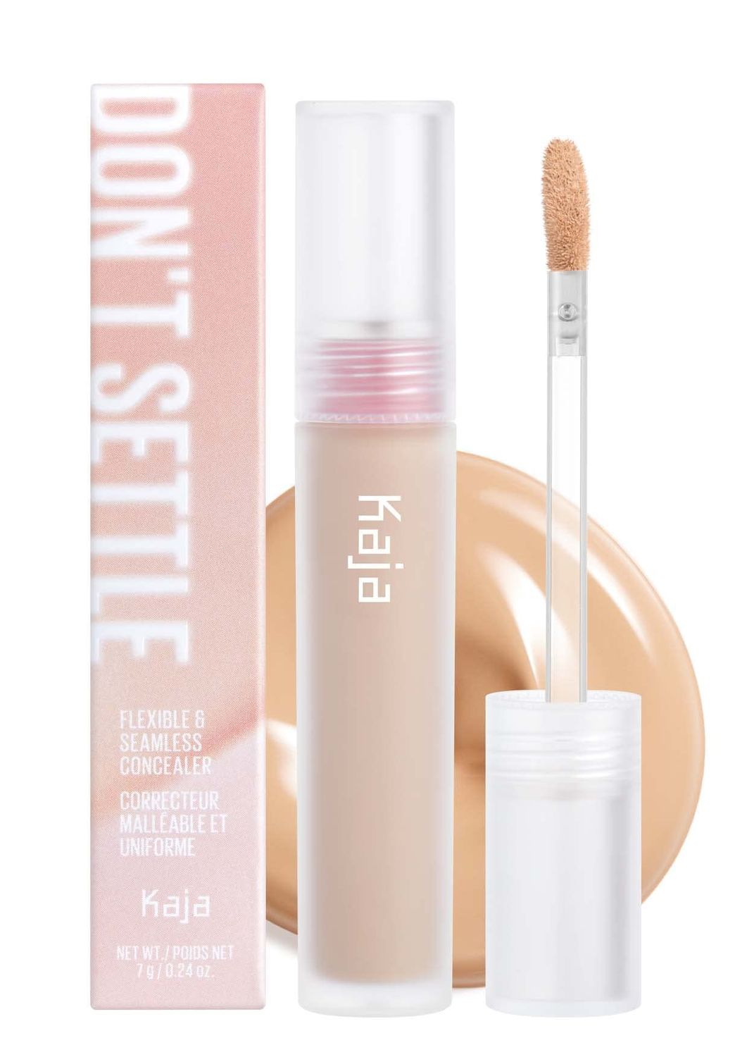 Kaja Liquid Concealer - Don&#39;t Settle | with Aqua Ceramide, Hydrating, Buildable, Lightweight, Seamless Coverage, 05 Fortune Cookie, 0.21 Oz