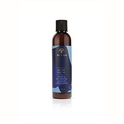 As I Am Dry &amp; Itchy Scalp Care Leave In Conditioner - 8 ounce - Enriched with Piroctone Olamine, Ceramides, Olive Oil, and Tea Tree Oil