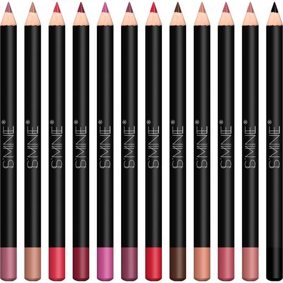 IS&#39;MINE Matte Lip Liner Set - 12 Assorted Colors High Pigmented Natural Lip Makeup Soft Pencils Longwear Smooth Ultra Fine (Color Set -1)