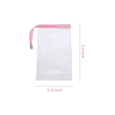 Andiker Soap Bag Soft for Shower, Soap Pouch Saver with Drawstring for Foaming and Drying,Hangable (7 pcs mesh soap bag)