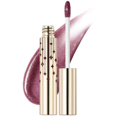 FOCALLURE High Shine Glitter Lip Gloss,Hydrates and Soothes Lips for a Gorgeous,Delivers a Non-sticky Glossy finish,Long-lasting Shine &amp; Fuller-looking Lip Makeup,PK04 LOLIPOP