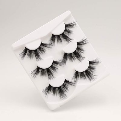 Waterfall False Eyelashes 3 Pairs 3D Faux Mink Eyelashes Natural Layered Effect Soft Handmade Lashes Wispies Natural Look False Eyelashes for Makeup