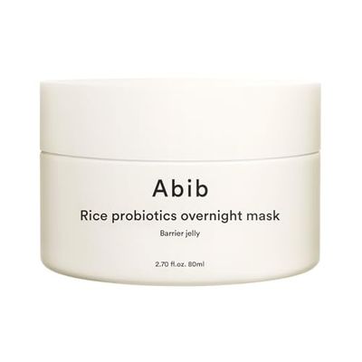 Abib Rice Probiotics Overnight Mask Barrier Jelly 2.7 fl oz I Moisturizer Intensive Hydrating Nourishing Face Sleep Sleeping Mask for Korean Skin Care jelly eye cream clay mask glass skin