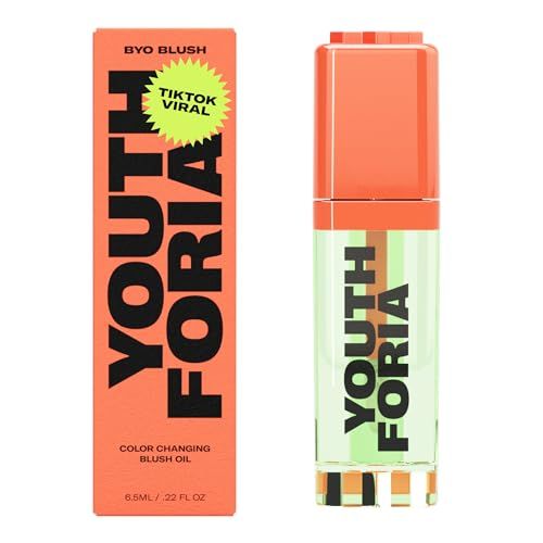 Youthforia BYO Blush, Color Changing Blush Oil, Reacts To Skins Natural pH For Your Instant Perfect Shade, Blendable Formula, Vegan &amp; Cruelty-Free