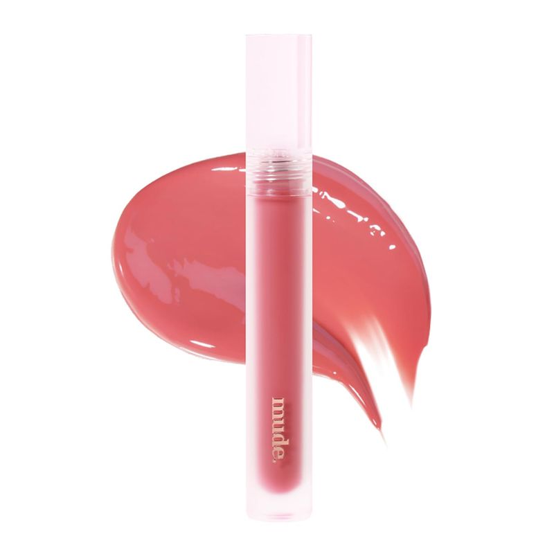 mude Glac Lip Tint 01 Own pink Long-Lasting Liquid Stain Buildable Layer with Glossy Finish for Juicy Glowy Lips K-Beauty K-Cosmetics