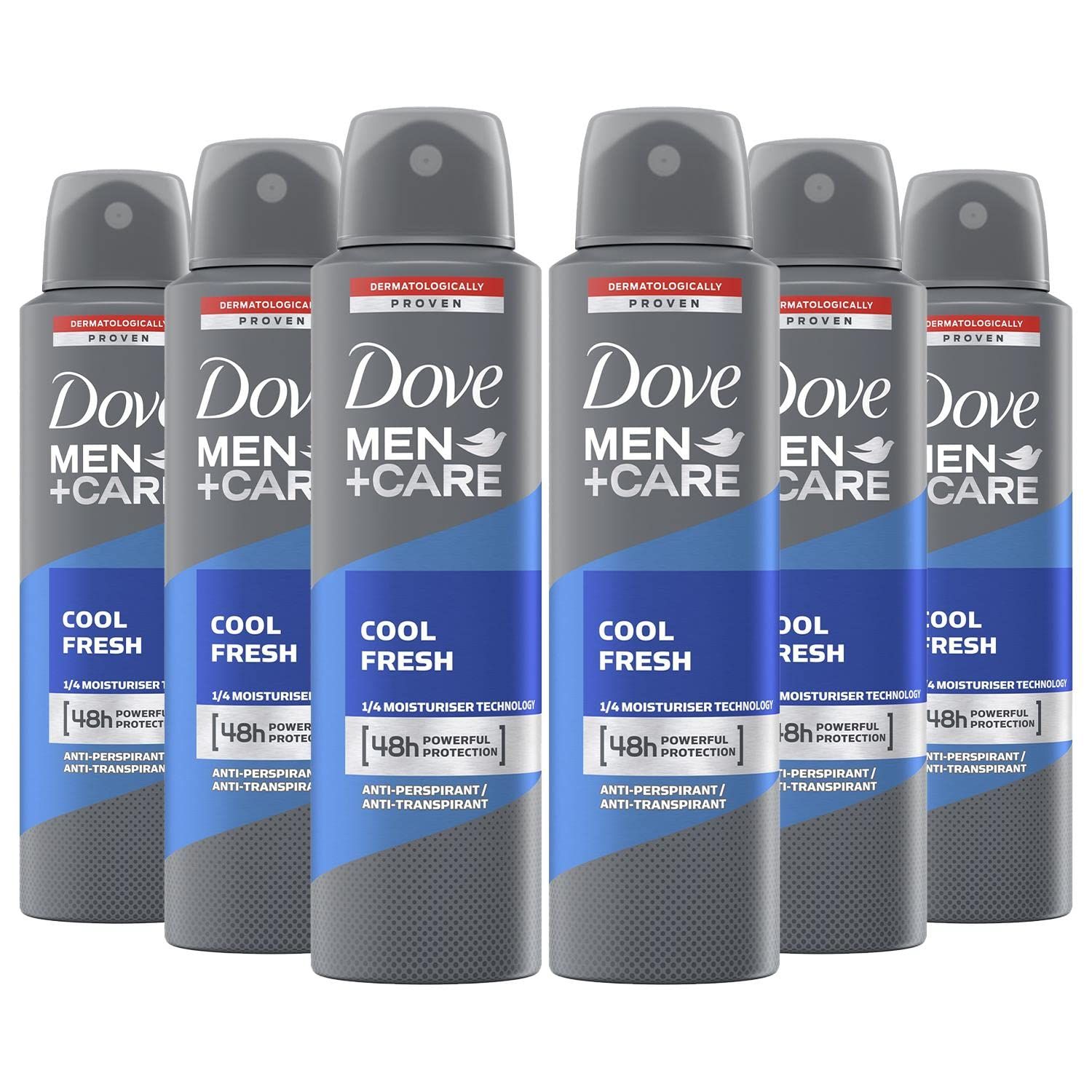 Men  Care Cool Fresh Spray Deodorant &amp; Anti-Perspirant 150ml  5.07 Oz International Version (Set of 6)