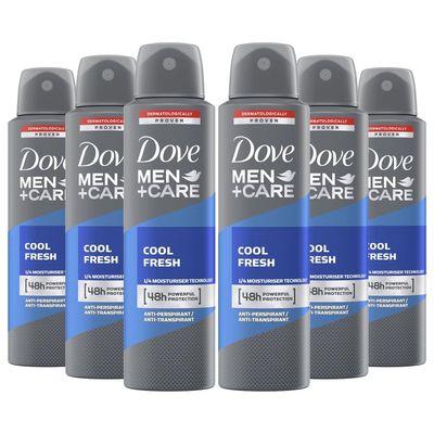 Men  Care Cool Fresh Spray Deodorant &amp; Anti-Perspirant 150ml  5.07 Oz International Version (Set of 6)
