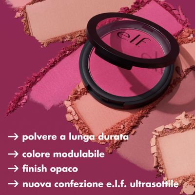 e.l.f. Primer-infused Bronzer, Long-Wear, Matte, Bold, Lightweight, Blends Easily, Contours Cheeks, Forever Sun Kissed, All-Day Wear, 0.35 Oz