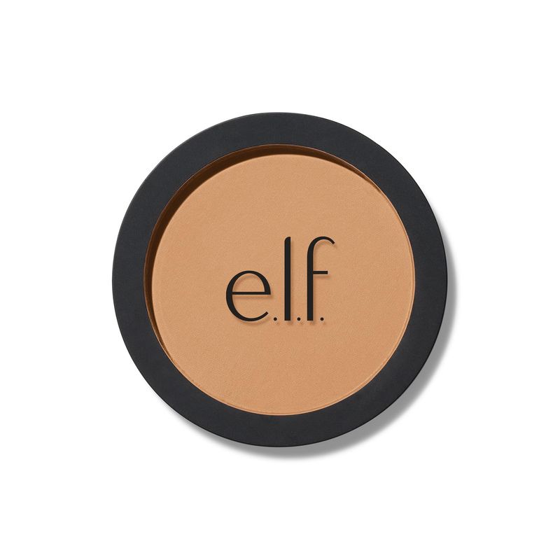 e.l.f. Primer-infused Bronzer, Long-Wear, Matte, Bold, Lightweight, Blends Easily, Contours Cheeks, Forever Sun Kissed, All-Day Wear, 0.35 Oz