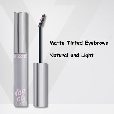 VEECCI Waterproof Eyebrow Gel Mascara - Tinted, Smudge-Proof Formula for Women - Long-Wear Microblading Makeup with Ultra-Fine Precision Brush - Creamy Lightweight Tattoo Dye (Brown)