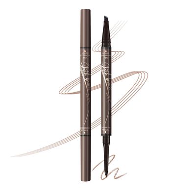 Music Flower eyebrow pencil,Dual-Ended Microfilling Eyebrow Pen, Liquid Eyebrow Pen with 4 Micro Brush-Tip Applicator &amp; Brow Defining Eyebrow Pencil with Precision Tip (Chestnut)