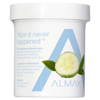 Almay Longwear &amp; Waterproof Eye Makeup Remover Pads, Hypoallergenic, Cruelty Free, Ophthalmologist Tested, 80 Pads