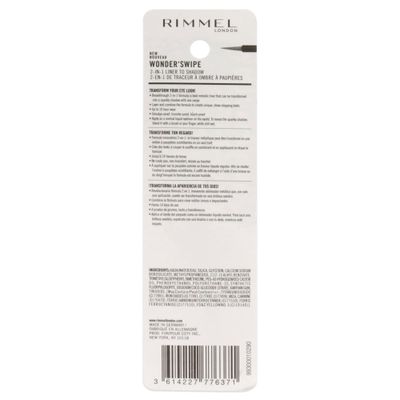 Rimmel London Wonder Swipe 2-in-1 Liner to Shadow - 001 Slay Eyeliner Women 0.058 oz