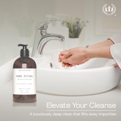 Muse Apothecary Hand Ritual - Aromatic and Nourishing Hand Soap, Infused with Natural Aromatherapy Essential Oils - USDA Certified Biobased - 16 oz, Aloe Eucalyptus Lavender, 2 Pack