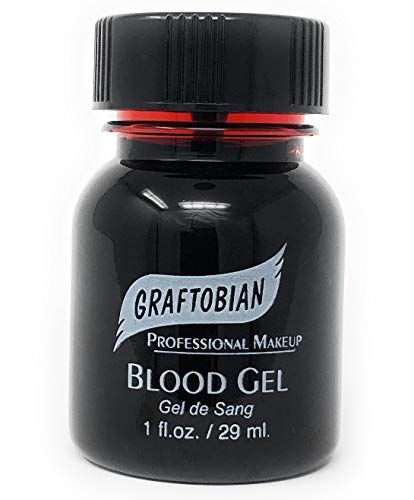 Graftobian Blood Gel 1oz Bottle - Special FX Fake Blood for Halloween - Drips &amp; Never Dries