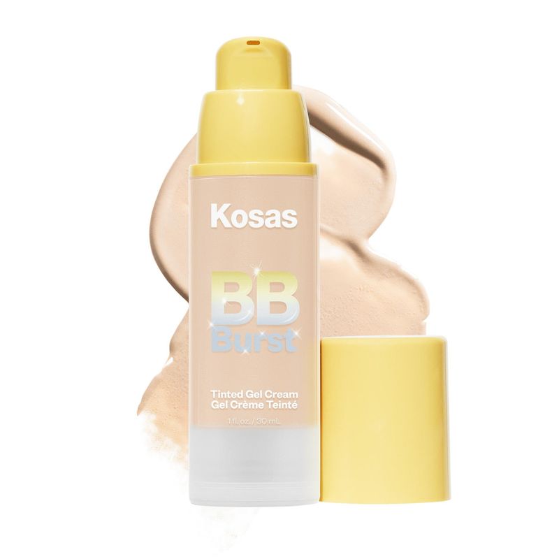 Kosas BB Burst Tinted Face Gel Cream - Supports Healthy Collagen, Smoothes Skin, Hydrates &amp; Moisturizes - Lightweight Buildable Coverage - Light Neutral 12, (1 Oz30 ML)