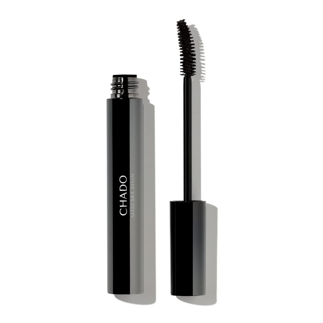 CHADO Mascara Divin | Lengthening and Defining | Separates and Curls Lashes | Clump Free | Long-Lasting | Buildable Formula | Paraben and Sulfate Free | Cruelty Free - 10 ml (Black)