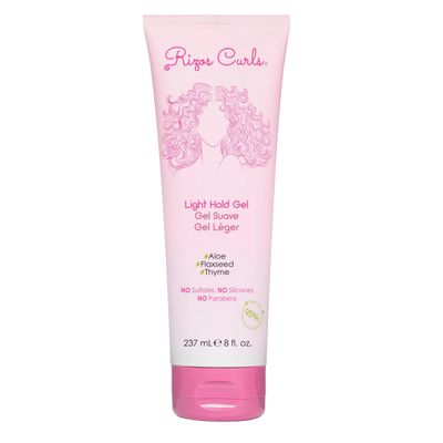 Rizos Curls Light Hold Gel, Defines with Flexible Hold, Flake-Free and Frizz-Free Voluminous Curls, Moisturize and Combat Humidity with Aloe Vera &amp; Flaxseed, For All Curl Patterns 2a - 4c, 8 oz
