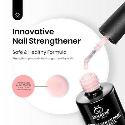 Beetles Base Color Gel Nail Polish, 6 Colors Nude Gel Polish Pink Peach Nail Polish Neutral Sheer French Tips Base Colors for Nails Rubber Base Soak Off Nail Art Design Valentine's Day Gifs for Women